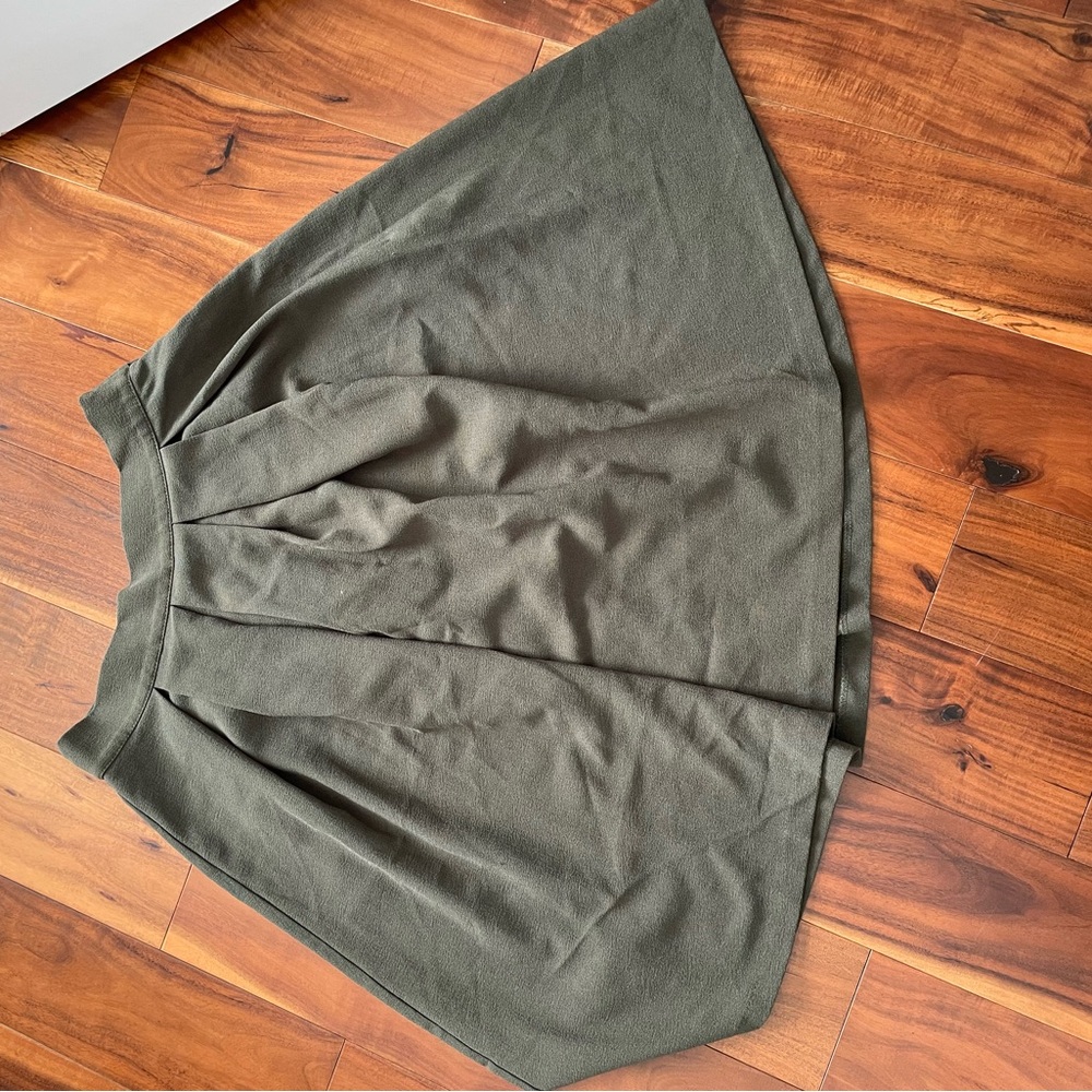 twik Olive Green Circle Skirt